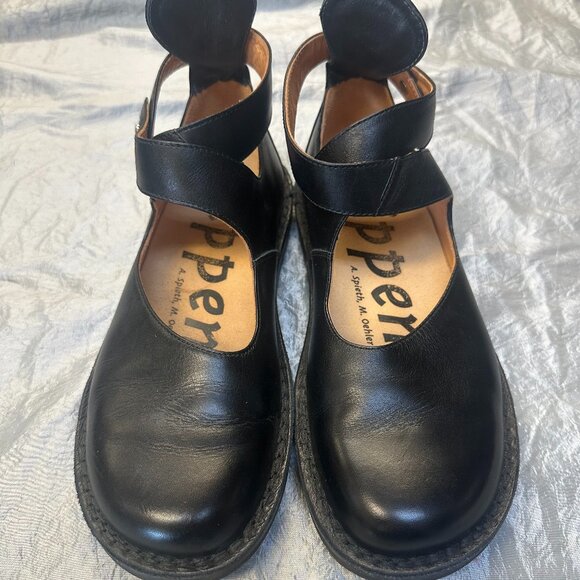 Trippen Vivienne black Leather Wrap Strap Shoe 38 / US 7.5 - Picture 3 of 6